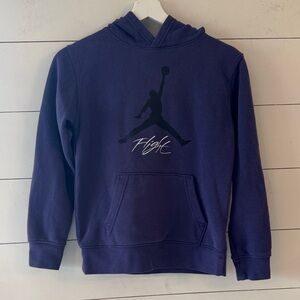 Purple Air Jordan Hoodie with Black Logo Boys Size Medium (10/12)